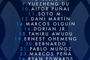 马贝拉明天凌晨客战塞维利亚竞技 杜月徵入选比赛名单