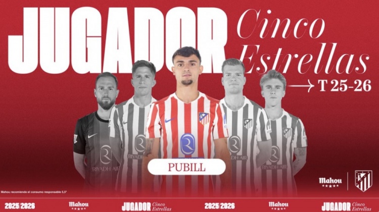 mk体育-7场全部打满！马竞官方：中后卫普比尔当选俱乐部1月最佳球员